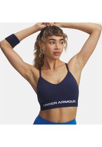 Biustonosz treningowy Under Armour Vanish Seamless Mid Branded. Kolor: niebieski. Sport: fitness
