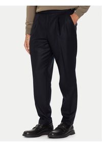 BOSS Chinosy C-Perino 50551829 Niebieski Tapered Fit. Kolor: niebieski. Materiał: wełna