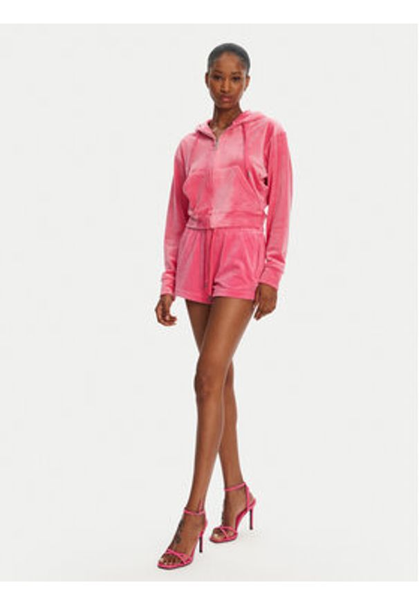 Juicy Couture Bluza Iccle JCWAS125308 Różowy Loose Fit. Kolor: różowy. Materiał: syntetyk