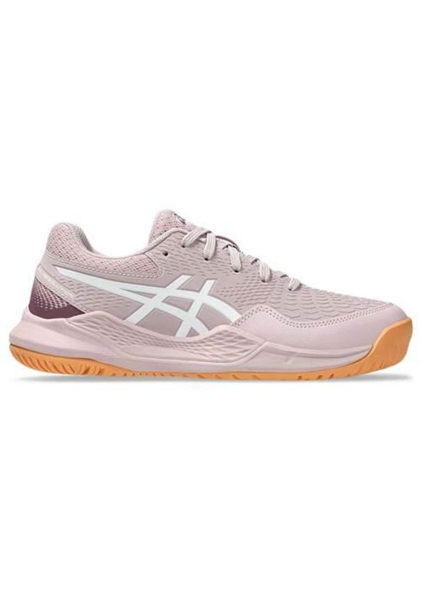 Buty do tenisa dla dzieci Asics Gel-resolution 9. Zapięcie: sznurówki. Kolor: wielokolorowy. Materiał: materiał, tkanina, syntetyk. Szerokość cholewki: normalna. Sport: tenis