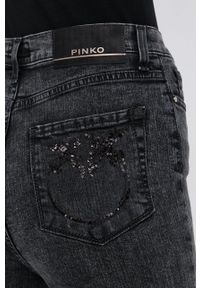 Pinko Jeansy damskie high waist. Stan: podwyższony. Kolor: szary #2