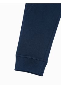 Ombre Clothing - Spodnie męskie dresowe joggery P952 - granatowe - XXL. Kolor: niebieski. Materiał: dresówka #7