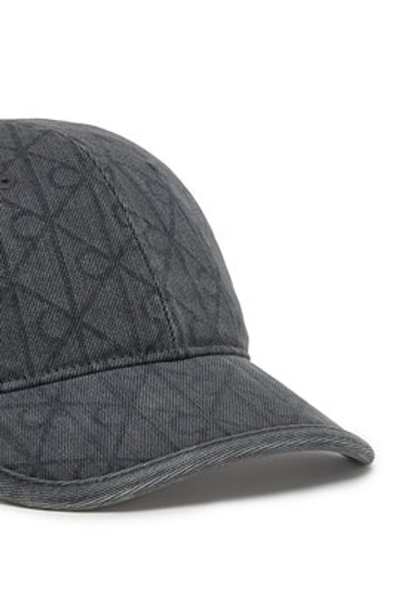 Calvin Klein Czapka z daszkiem Denim Emblem Burnout LV04F5042G Szary. Kolor: szary. Materiał: bawełna