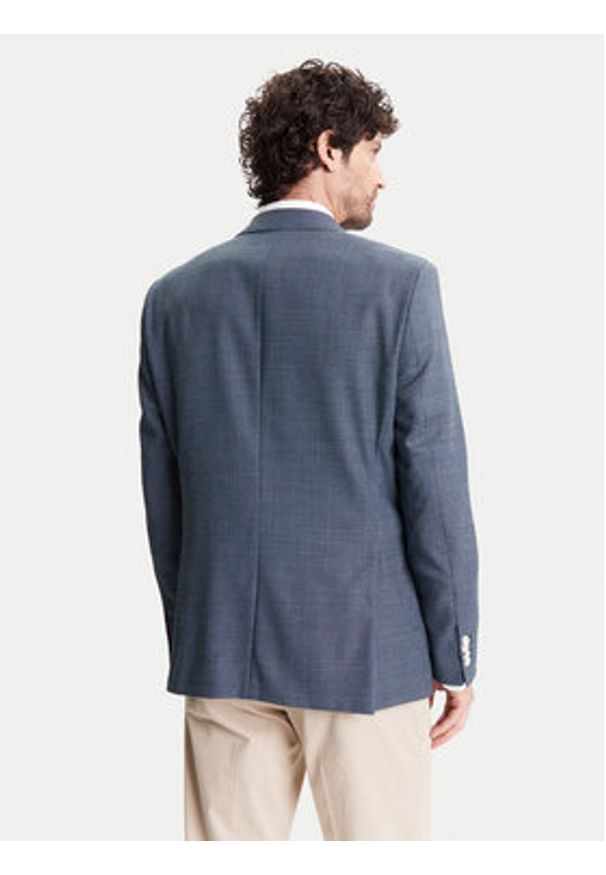 BOSS Marynarka H-Janson-FL 50545859 Granatowy Regular Fit. Kolor: niebieski. Materiał: wełna