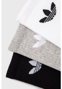 adidas Originals Skarpetki (3-pack) HC9548 kolor biały HC9548-WHT/MGREY. Kolor: biały. Materiał: włókno, materiał #2