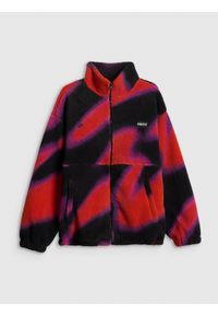 4f - 4F Polar loose bez kaptura damski - multikolor S. Typ kołnierza: bez kaptura. Kolor: wielokolorowy. Materiał: polar. Wzór: nadruk. Sezon: zima. Sport: snowboard #1