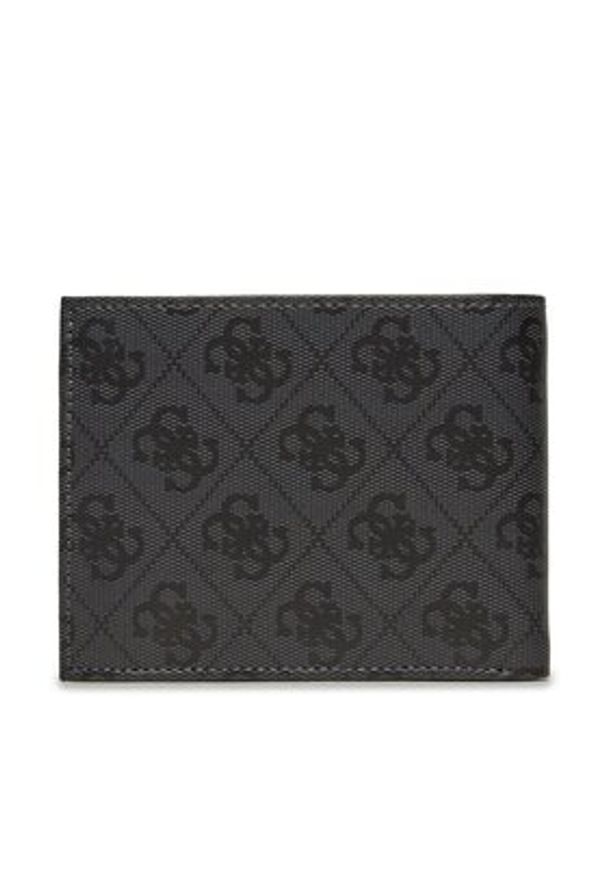 Guess Mały Portfel Męski SMVELE LEA20 Czarny. Kolor: czarny. Materiał: skóra