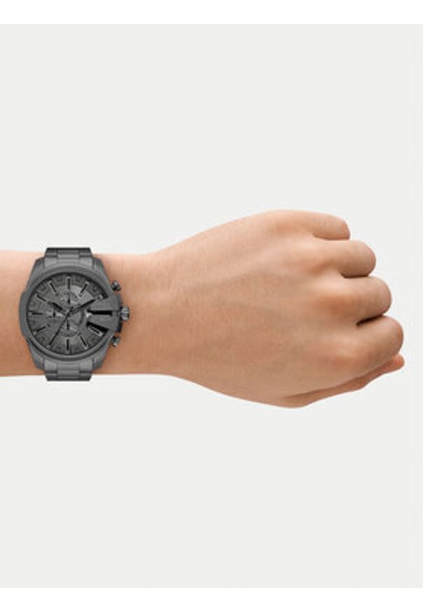 Diesel Zegarek Mega Chief Slim Chronograph DZ4676 Szary. Kolor: szary