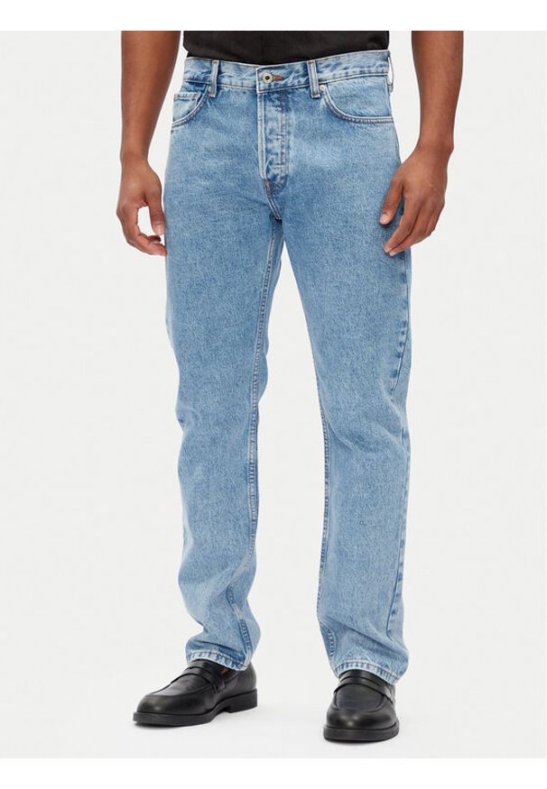 Pepe Jeans Jeansy PM207394 Niebieski Straight Fit. Kolor: niebieski