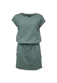 ZSPORT - Elegancka i Wygodna Sukienka Damska LOAP Baskela Khaki. Kolor: szary, zielony, wielokolorowy. Typ sukienki: sportowe. Styl: elegancki