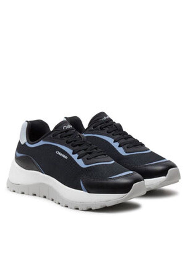 Calvin Klein Sneakersy Runner HW0HW02221 Czarny. Kolor: czarny. Materiał: materiał