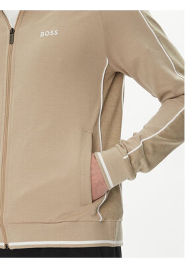BOSS Bluza 50540792 Beżowy Regular Fit. Kolor: beżowy. Materiał: syntetyk, bawełna