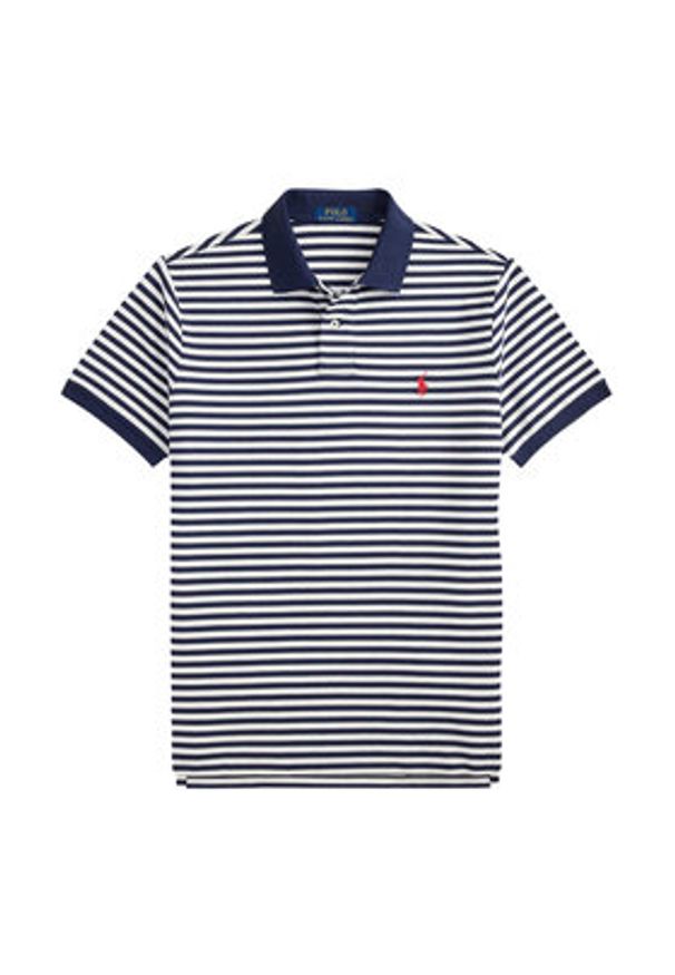 Polo Ralph Lauren Polo 710956682500 Granatowy Slim Fit. Typ kołnierza: polo. Kolor: niebieski. Materiał: bawełna