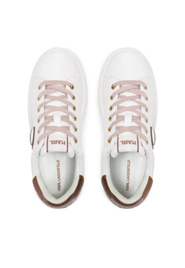 Karl Lagerfeld - KARL LAGERFELD Sneakersy KL62531N Biały. Kolor: biały. Materiał: skóra