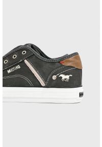 Mustang - Trampki/tenisówki 1272401. Nosek buta: okrągły. Kolor: szary. Materiał: guma #3