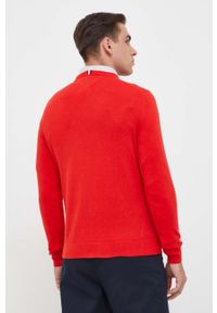 TOMMY HILFIGER - Tommy Hilfiger sweter z domieszką kaszmiru kolor czerwony lekki. Kolor: czerwony. Materiał: kaszmir. Styl: klasyczny #2