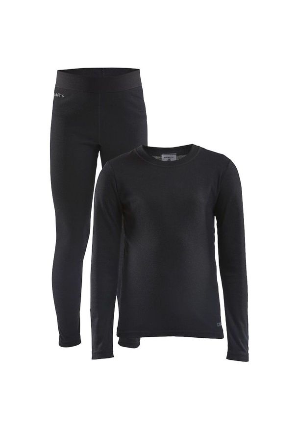 Zestaw bielizny dziecięcej Craft Core Warm. Okazja: na uczelnię. Kolor: czarny. Materiał: dresówka