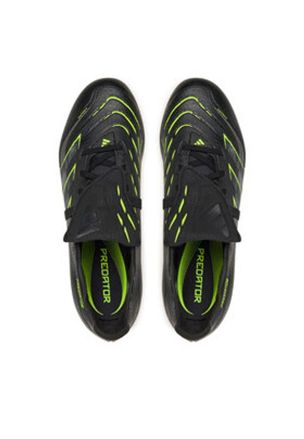 Adidas - adidas Buty do piłki nożnej Predator League Fold-Over Tongue JI1110 Czarny. Kolor: czarny. Materiał: skóra