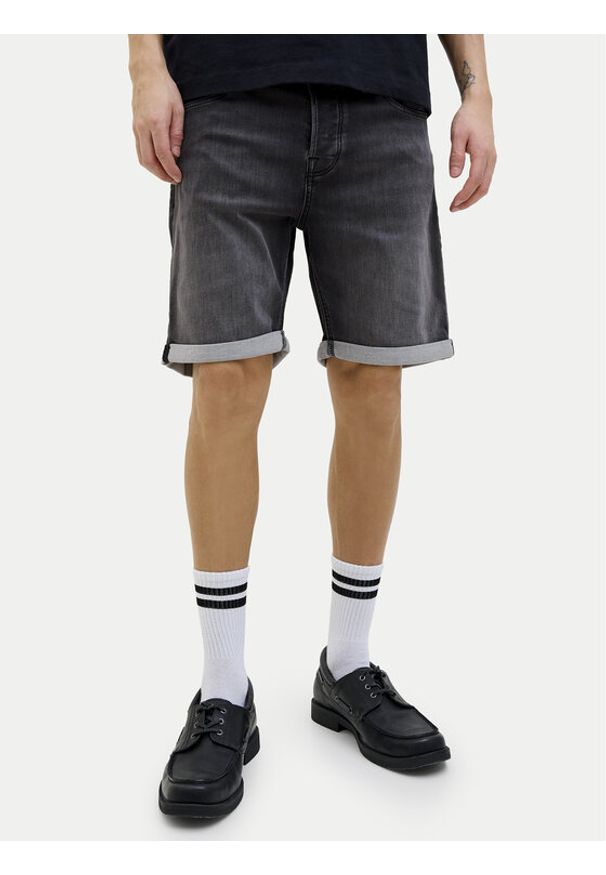 Jack & Jones Szorty jeansowe Rick 12269501 Szary Regular Fit. Kolor: szary. Materiał: bawełna