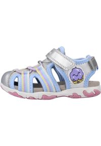 Geox - Sandały GEOX B SANDAL FLAFFEE GIR Szary. Kolor: szary. Materiał: syntetyk, skóra. Sezon: lato