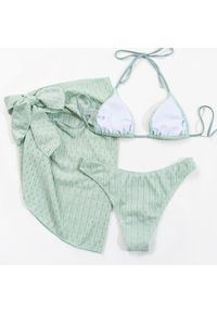 Intica - Strój kąpielowy prążkowany na plażę i basen Jerry. Kolor: różowy. Materiał: prążkowany #2