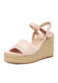 DeeZee Espadryle E0822-4A Różowy. Kolor: różowy. Materiał: materiał #6