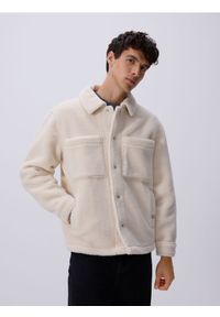 Reserved - Kurtka sherpa z kołnierzem - złamana biel #1