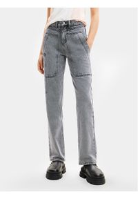 Desigual Jeansy Mackenzie 24SWDD56 Szary Straight Fit. Kolor: szary