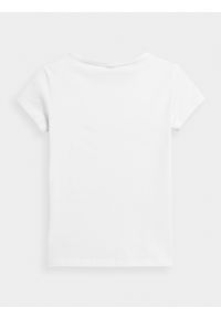 4f - Koszulka damska #STANDWITHUKRAINE. Kolor: biały. Materiał: bawełna, dzianina
