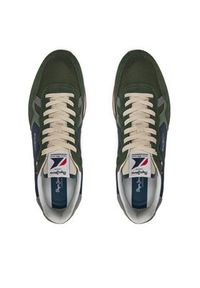 Pepe Jeans Sneakersy Brit Mix M PMS40006 Khaki. Kolor: brązowy #5