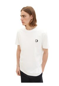 Tom Tailor Denim T-Shirt 1037205 Biały Regular Fit. Kolor: biały. Materiał: bawełna