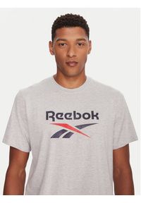 Reebok T-Shirt RK25158CCM Szary Regular Fit. Kolor: szary. Materiał: bawełna