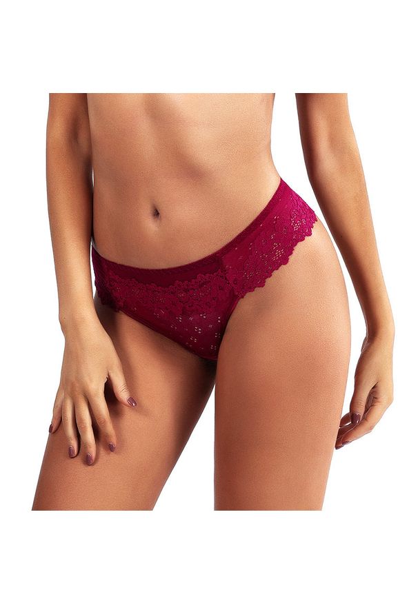 Intica - Stringi koronkowe ażurowe na specjalne okazje Cathe. Kolor: beżowy. Materiał: koronka. Wzór: ażurowy