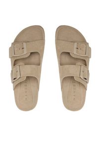 Manebi Klapki Traveler Nordic Sandals K 1.1 RT Beżowy. Kolor: beżowy. Materiał: zamsz, skóra