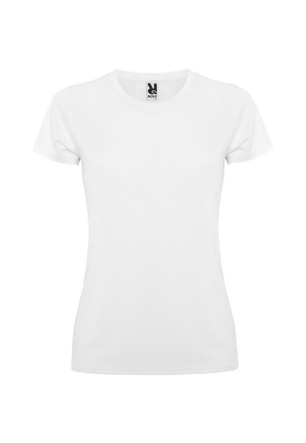 ROLY - Damska Koszulka Sportowa Montecarlo Z Krótkim Rękawem. Kolor: biały. Długość rękawa: krótki rękaw. Długość: krótkie. Sport: turystyka piesza