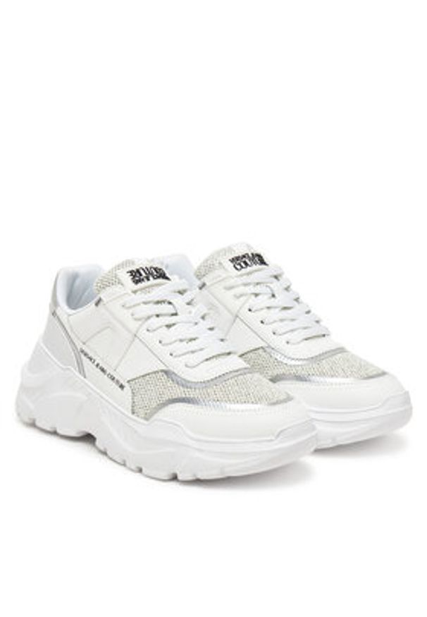 Versace Jeans Couture Sneakersy 78VA3SC4 Biały. Kolor: biały. Materiał: skóra