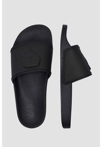 Karl Lagerfeld - KARL LAGERFELD Czarne męskie klapki KONDO Karl NFT Relief, Rozmiar 45. Kolor: czarny #4