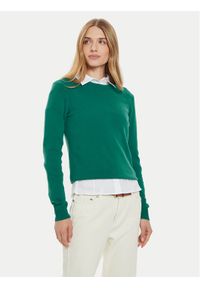 United Colors of Benetton - United Colors Of Benetton Sweter 1002D1K01 Zielony Regular Fit. Kolor: zielony. Materiał: wełna