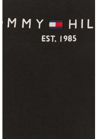 TOMMY HILFIGER - Tommy Hilfiger - Bluza. Okazja: na co dzień. Kolor: czarny. Materiał: bawełna, dzianina. Wzór: aplikacja. Styl: casual #2