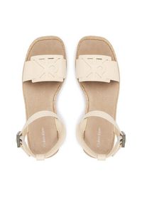 Calvin Klein Espadryle Wedge Espad 70 Embl Lth HW0HW02897 Beżowy. Kolor: beżowy. Materiał: skóra #2
