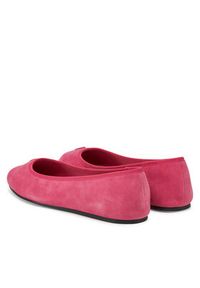 TOMMY HILFIGER - Tommy Hilfiger Baleriny Th Hardware Suede Ballerina FW0FW08655 Różowy. Kolor: różowy. Materiał: zamsz, skóra