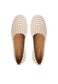 TOMMY HILFIGER - Tommy Hilfiger Espadryle Th Platform Espadrille Stripes FW0FW09143 Beżowy. Kolor: beżowy. Materiał: materiał. Obcas: na platformie #4