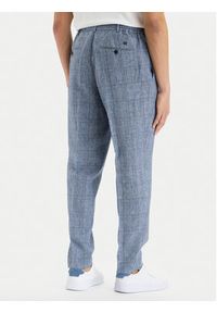 TOMMY HILFIGER - Tommy Hilfiger Spodnie materiałowe Smart MW0MW42715 Granatowy Regular Fit. Kolor: niebieski. Materiał: len #4
