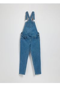 Reserved - Jeansowe ogrodniczki - niebieski. Kolor: niebieski. Materiał: jeans #1
