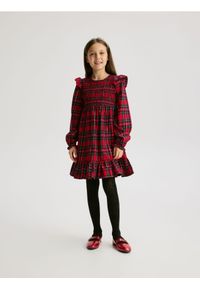 Reserved - Sukienka w kratę - wielobarwny. Materiał: bawełna, tkanina #1