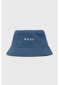 Roxy kapelusz bawełniany. Kolor: niebieski. Materiał: bawełna