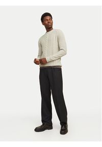 Jack & Jones Sweter Craig 12258480 Écru Regular Fit. Materiał: syntetyk #5