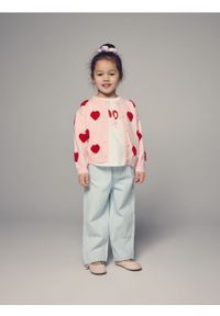 Reserved - Jeansy baggy w paski - niebieski. Kolor: niebieski. Materiał: jeans. Wzór: paski #1