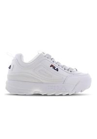 Buty do chodzenia damskie Fila Disruptor II Premium. Zapięcie: sznurówki. Kolor: biały. Materiał: tkanina, materiał, skóra, syntetyk. Szerokość cholewki: normalna. Sport: turystyka piesza