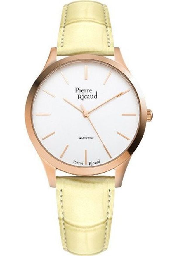 Zegarek Pierre Ricaud Zegarek damski Pierre Ricaud P22000.9V13Q beżowy. Kolor: beżowy